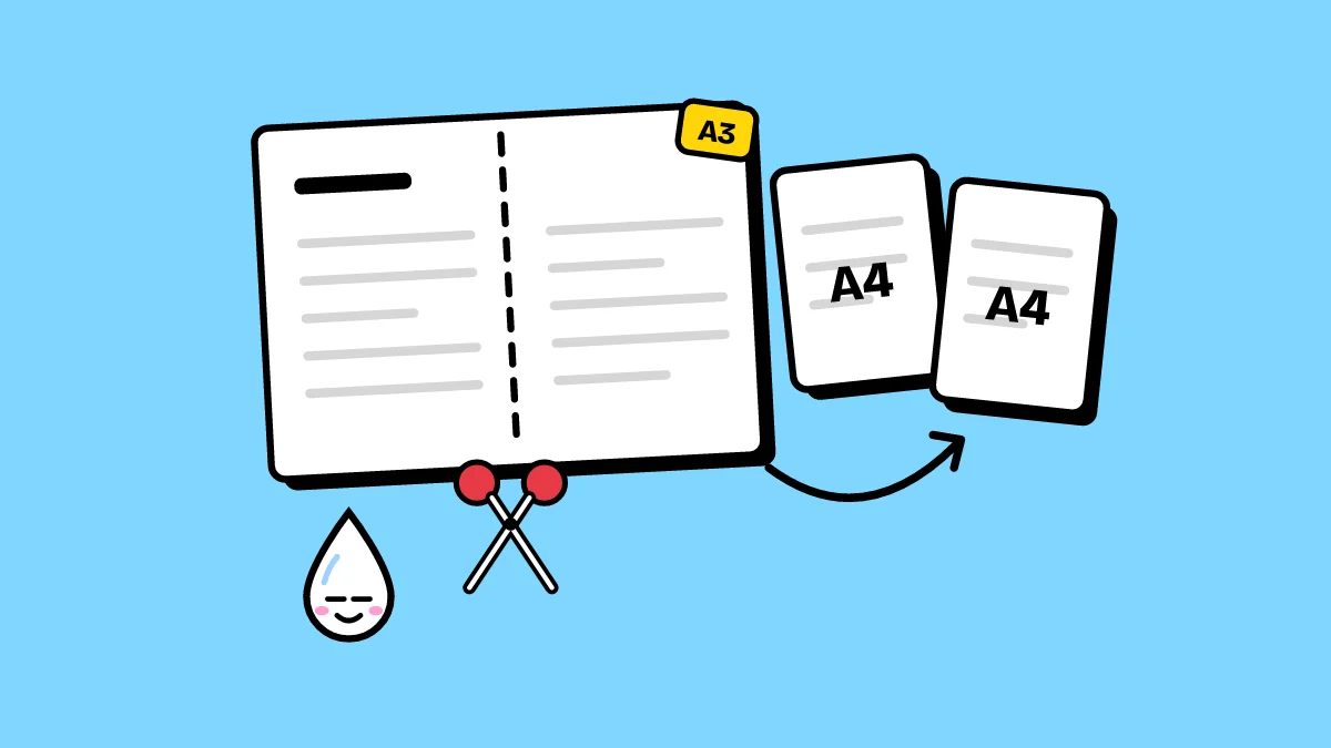 Comment diviser un PDF A3 en deux pages A4